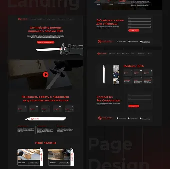 Дизайн landing page для бренду сабельних пилок