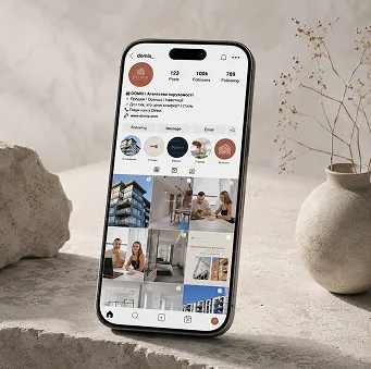 Оформлення instagram для агенції нерухомості